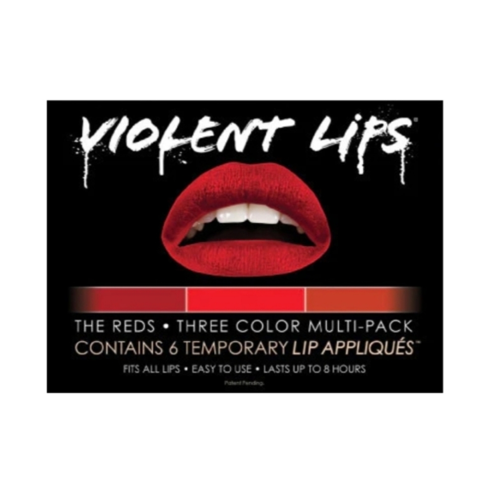 VIOLENT LIPS TEMPORARY TATTOOS THE REDS BNIP x6